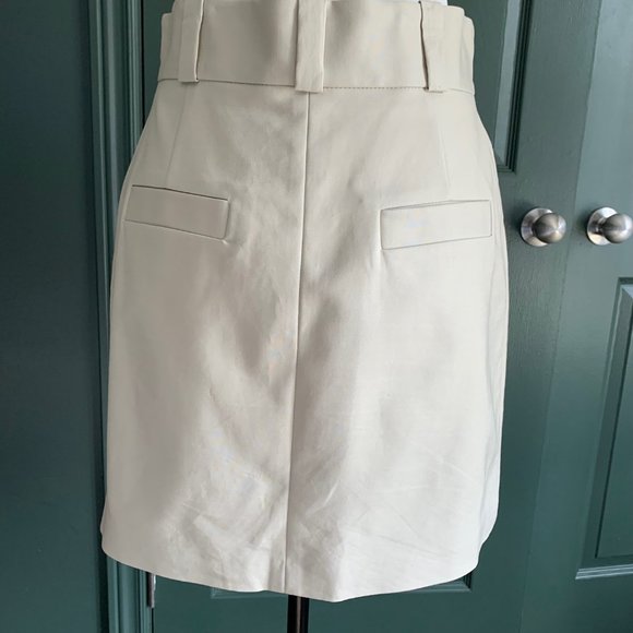 French Connection Cotton Beige Suit Skirt - Size 8 - Picture 2 of 6